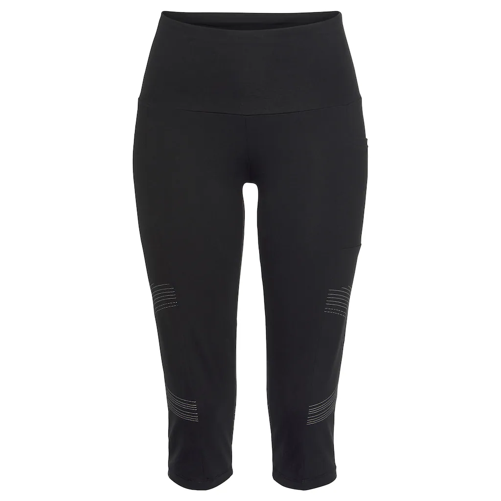 LASCANA ACTIVE Caprileggings Mit Optischen Reflektortprint Und Handytasche
