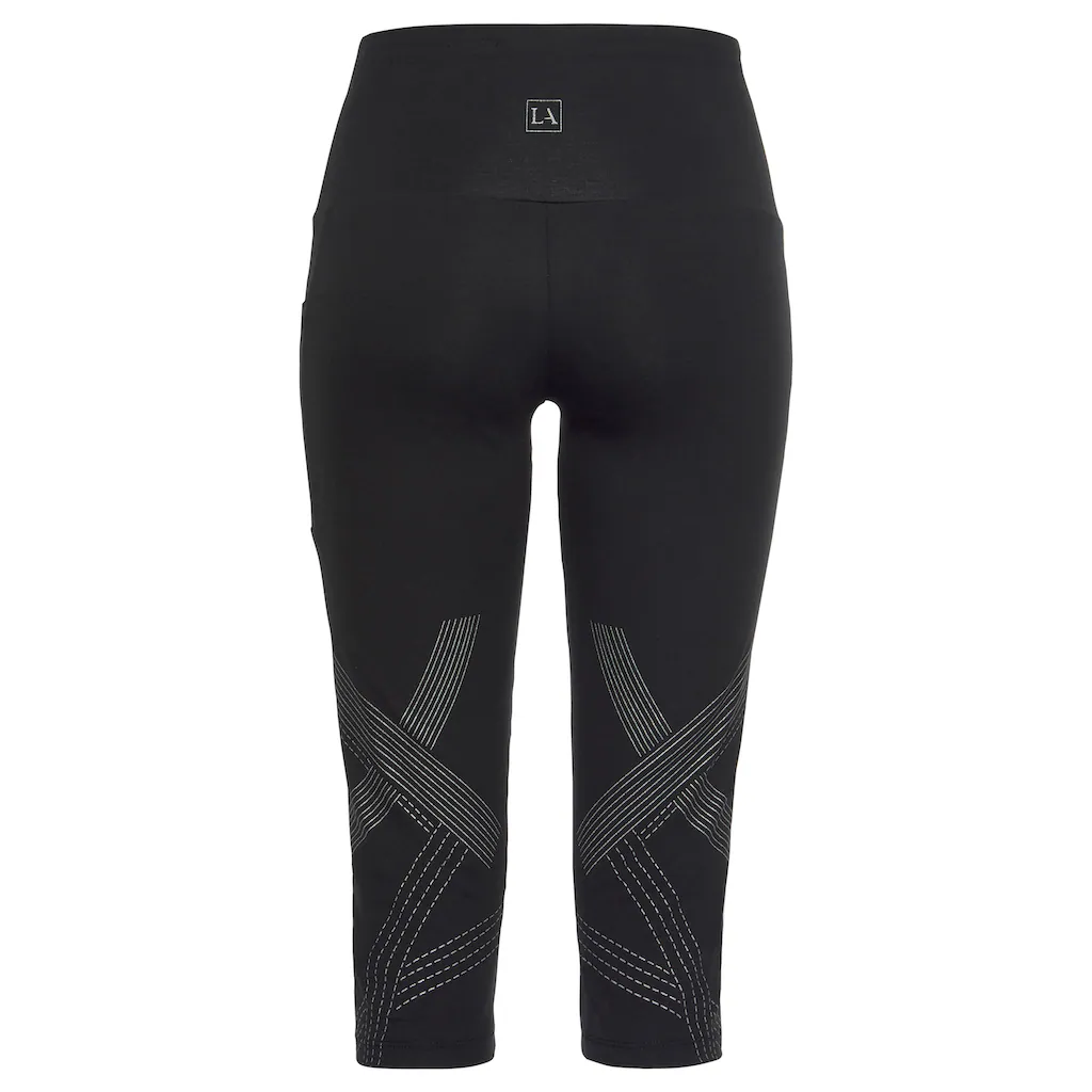 LASCANA ACTIVE Caprileggings Mit Optischen Reflektortprint Und Handytasche