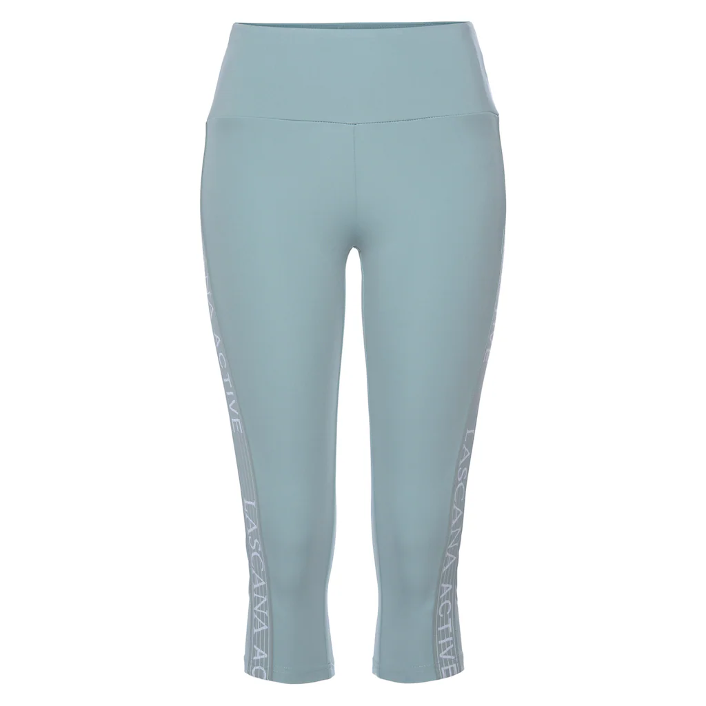 LASCANA ACTIVE Caprileggings Mit Seitlichem Logotape