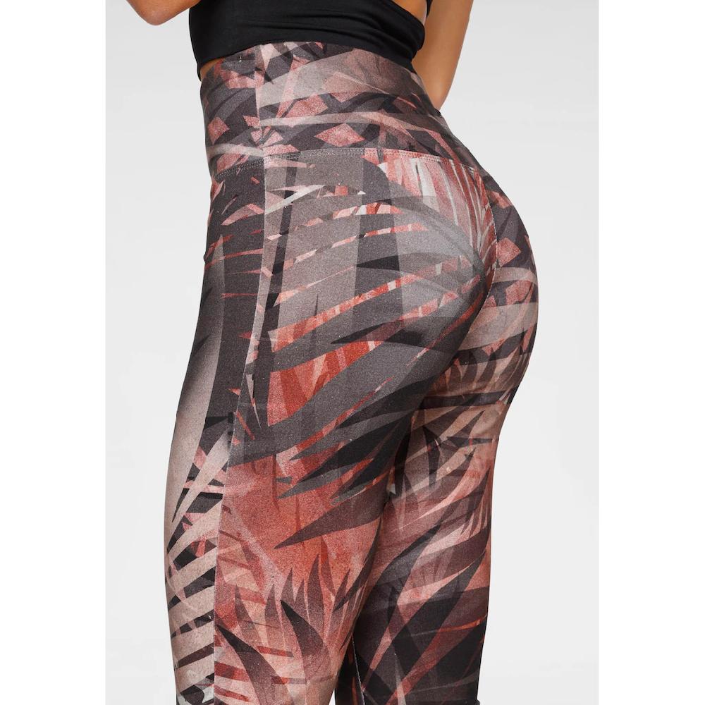 LASCANA ACTIVE Caprileggings »Tropical« Mit Abstraktem Palmenprint
