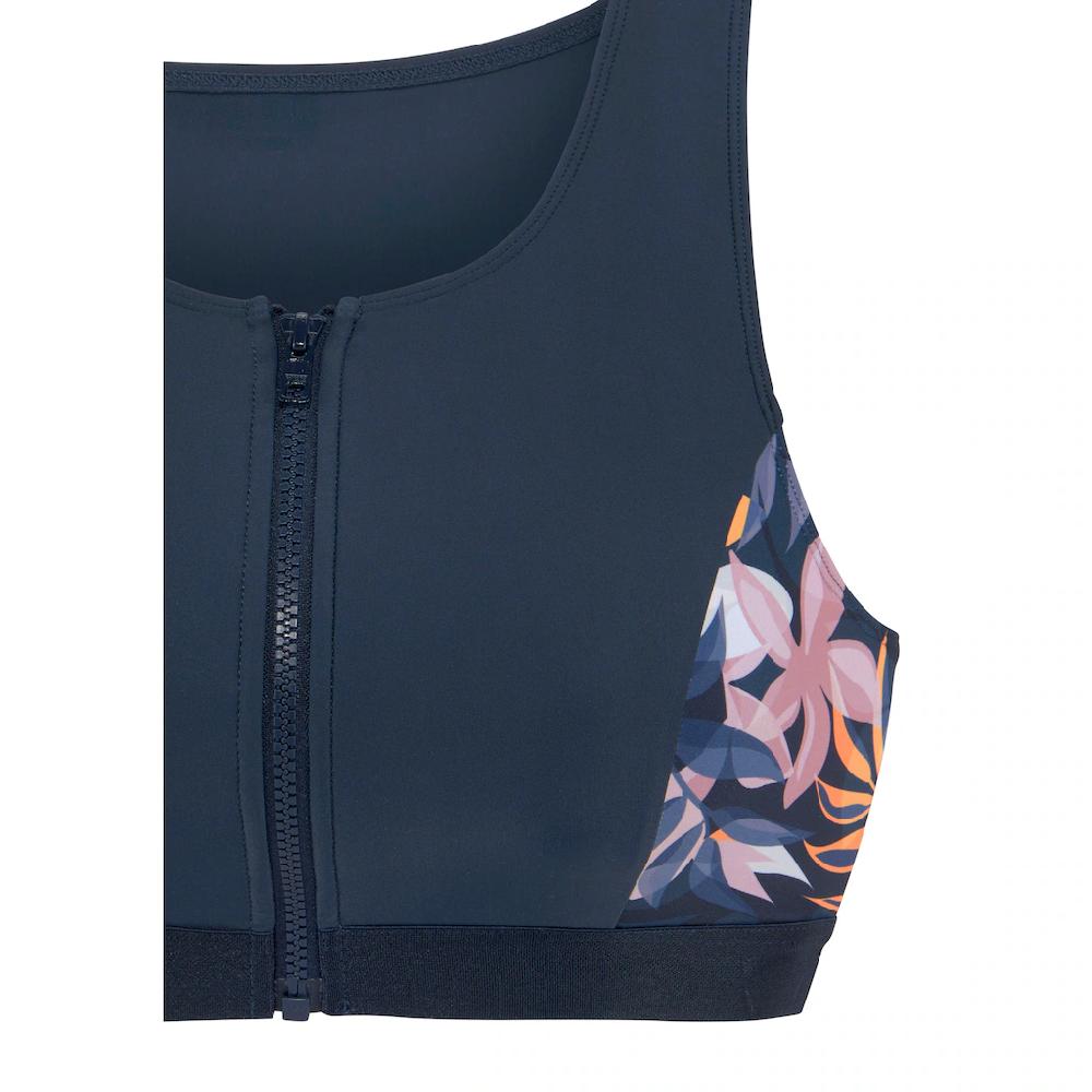 LASCANA ACTIVE Crop-Bikini-Top »Wave« Mit Reißverschluß Vorn Online Kaufen