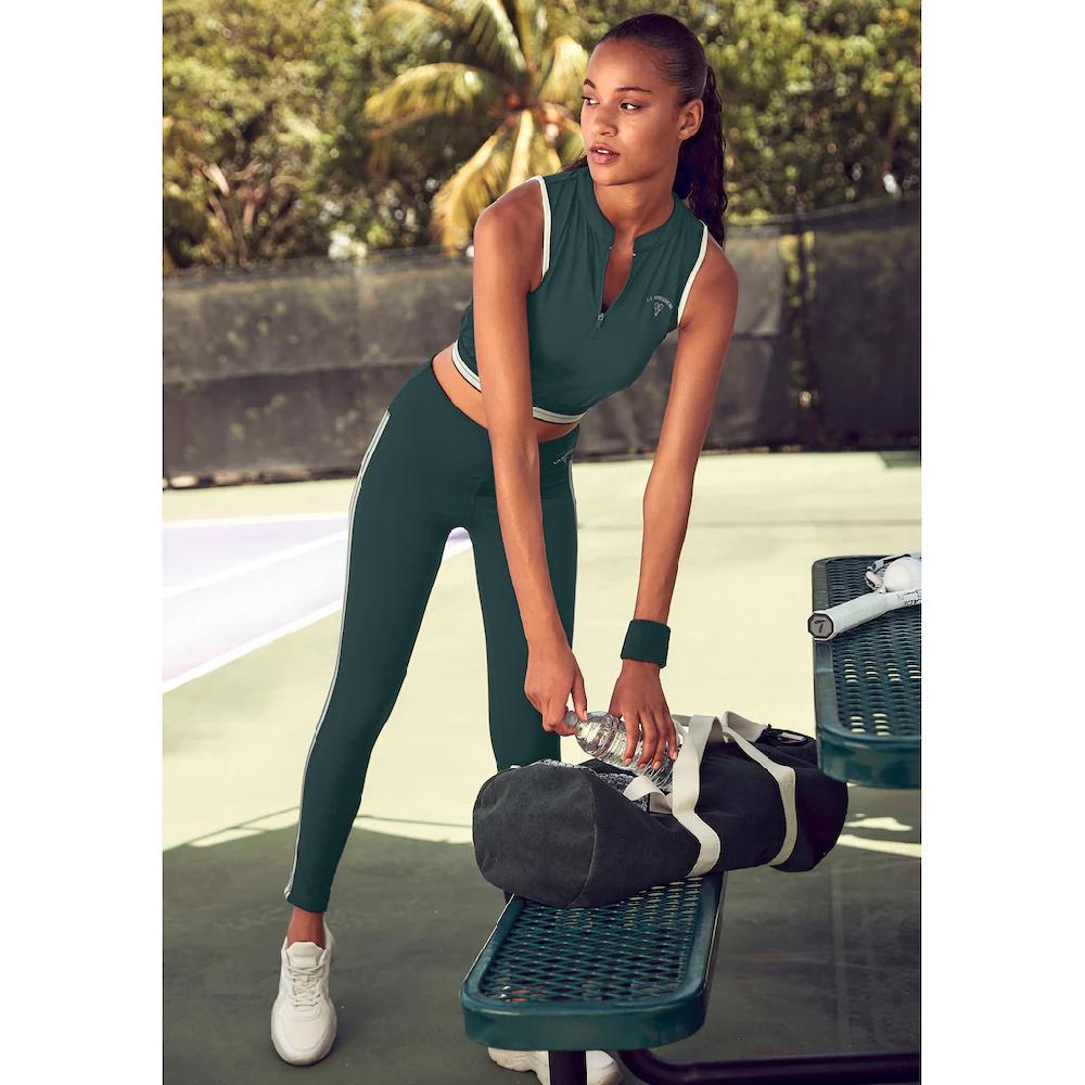 LASCANA ACTIVE Funktionsleggings »Tennis« Mit Seitlichen Kontraststreifen