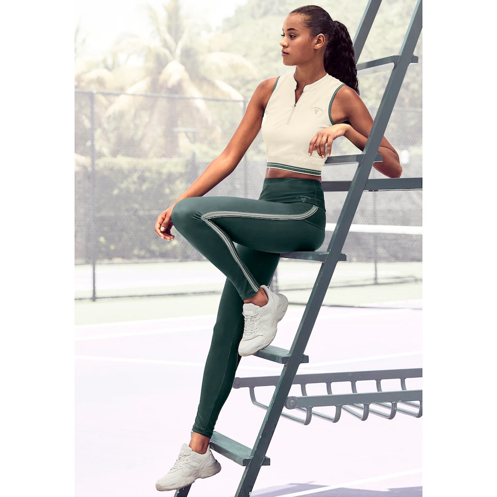 LASCANA ACTIVE Funktionsleggings »Tennis« mit seitlichen Kontraststreifen