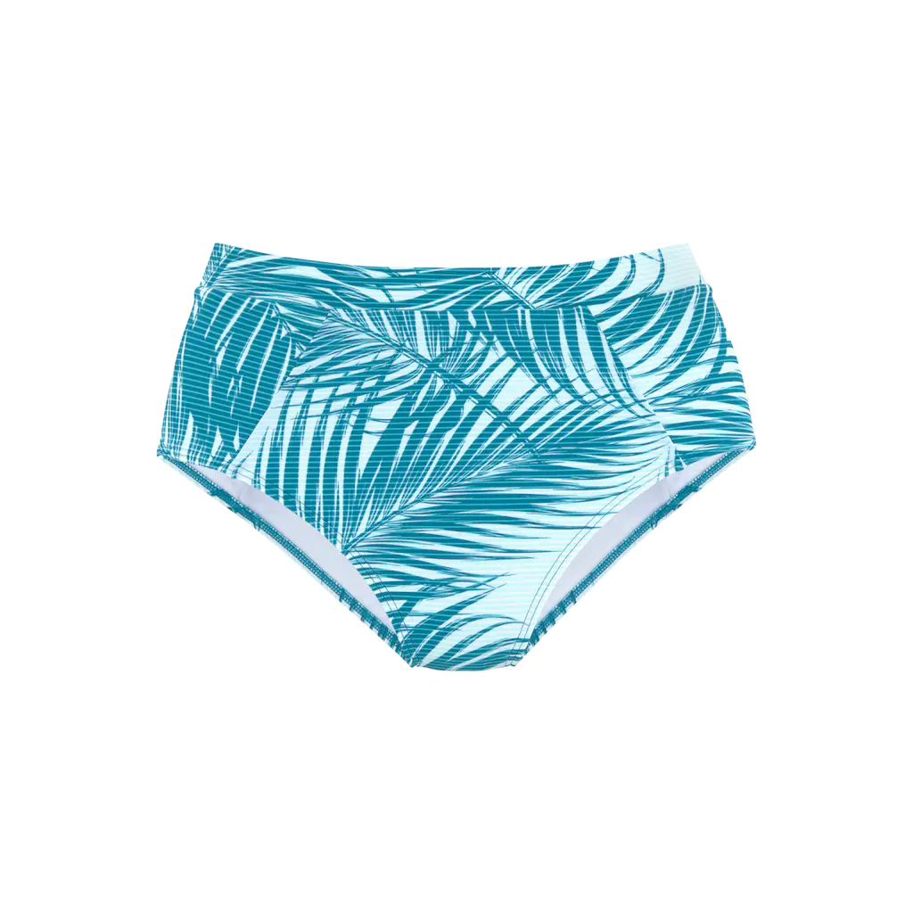 LASCANA ACTIVE Highwaist-Bikini-Hose »Coal« Im Mustermix Aus Palmen Und Streifen ▷ Für