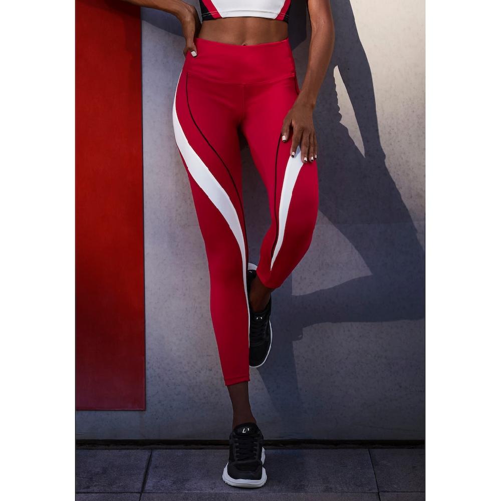LASCANA ACTIVE Leggings Logo-Badge und Reißverschlusstasche auf der Rückseite