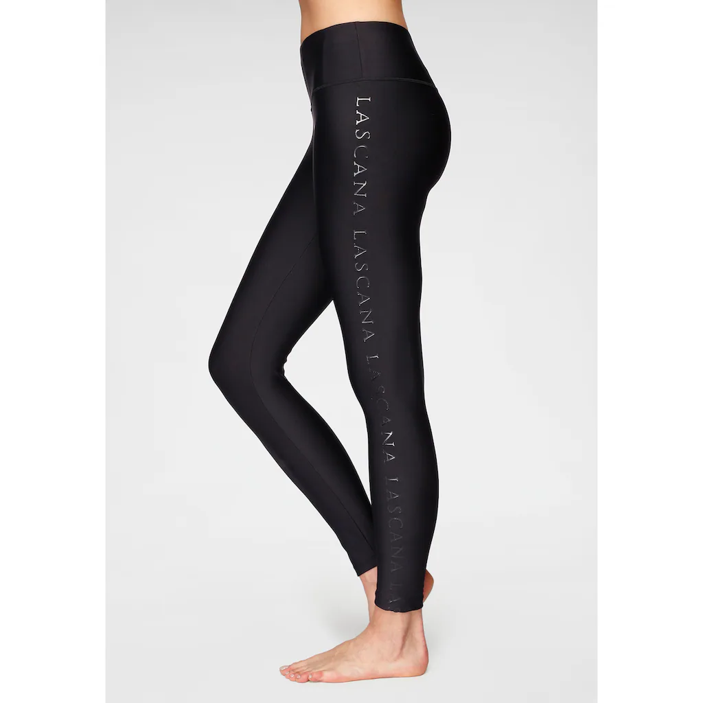 LASCANA ACTIVE Leggings Mit Glänzendem Logoschriftzug