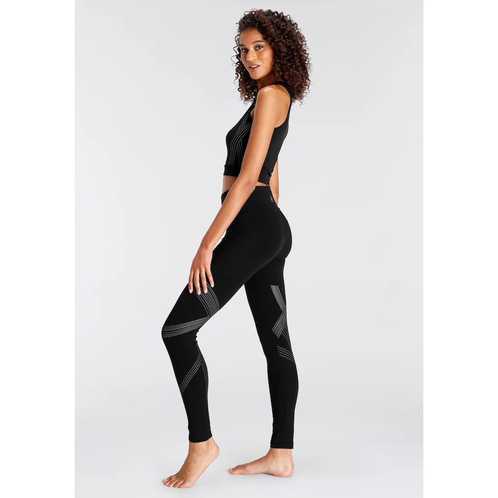 LASCANA ACTIVE Leggings Mit Optischen Reflektorprint Und Handytasche Loungewear