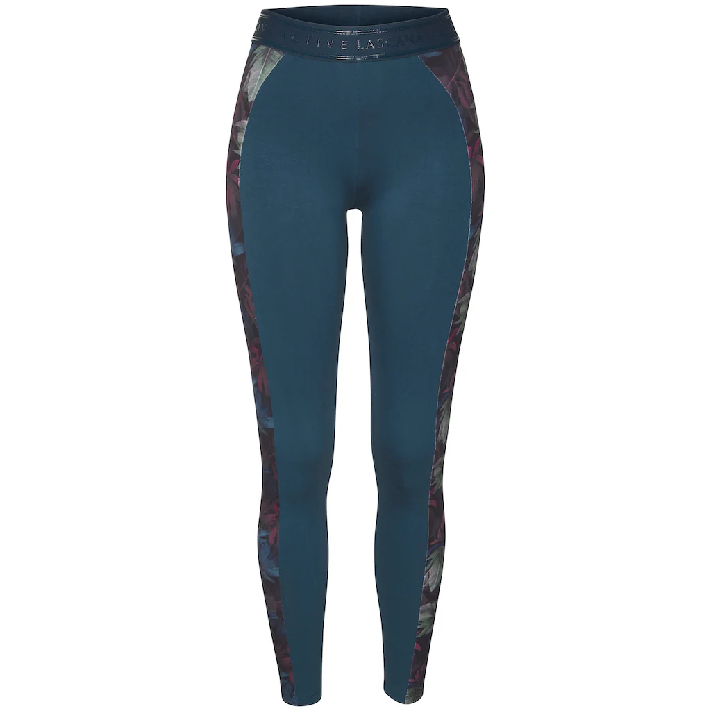 LASCANA ACTIVE Leggings Mit Seitlichen Floralen Einsätzen