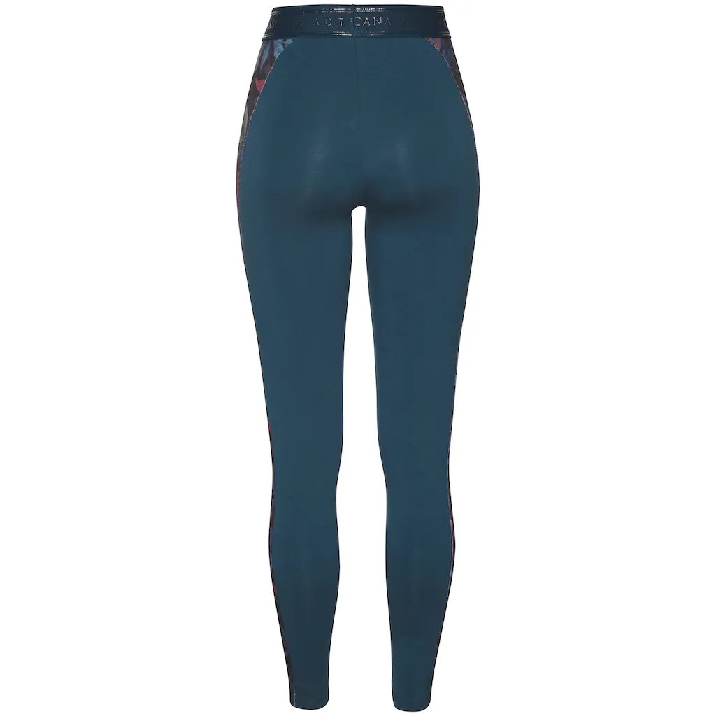 LASCANA ACTIVE Leggings Mit Seitlichen Floralen Einsätzen