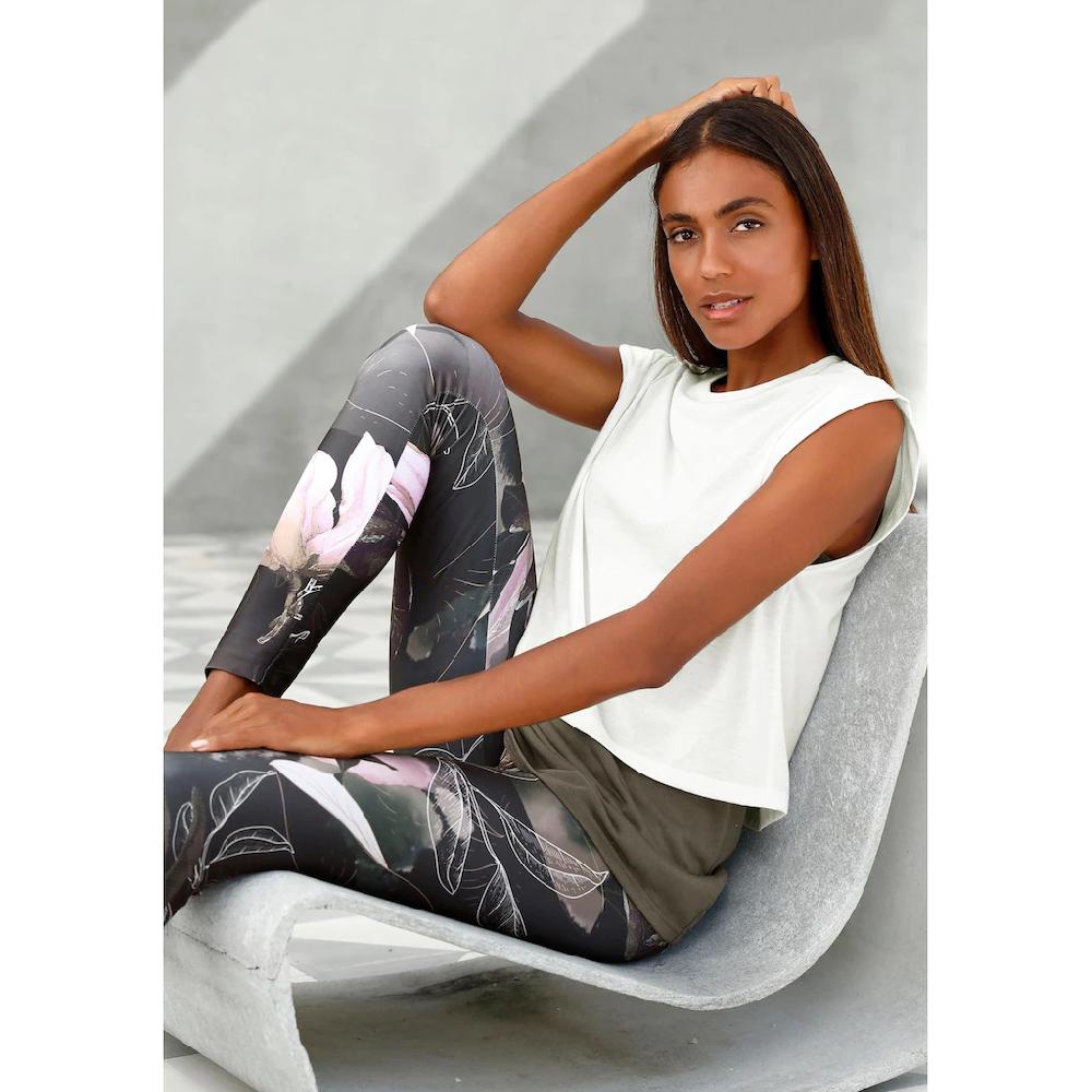 LASCANA ACTIVE Leggings »Tropical« Mit Abstraktem Blumenprint Loungewear