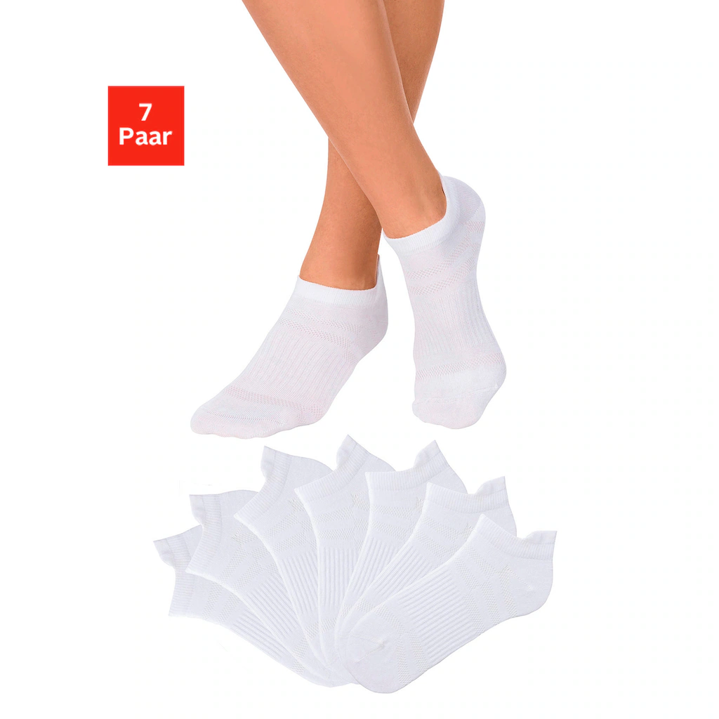 LASCANA ACTIVE Sneakersocken (Packung 7 Paar) in Piqué-Optik kaufen