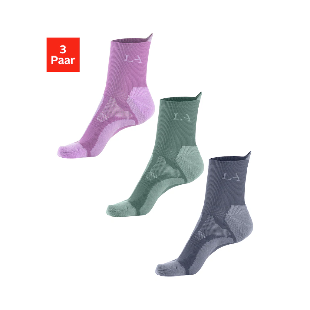 LASCANA ACTIVE Wandersocken (Packung 3 Paar) mit verstärkten Belastungszonen auf Rechnung online bestellen