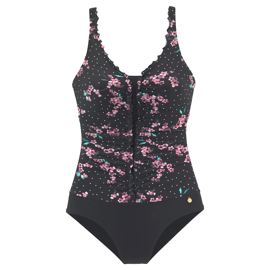 LASCANA Badeanzug Mit Blumen Und Punkten Online Kaufen