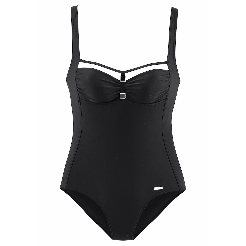 LASCANA Badeanzug Mit Kontrastdetails Und Shaping-Effekt Online Bestellen