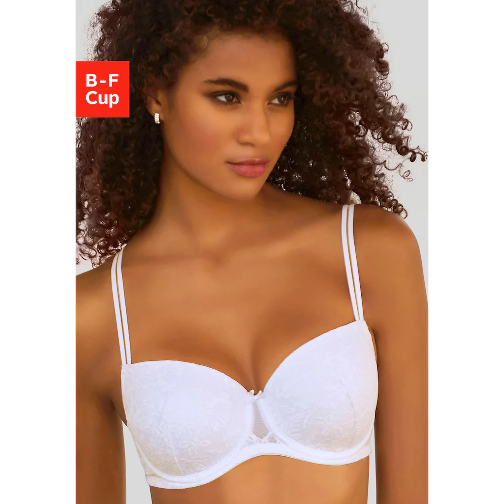 LASCANA Balconnet-BH aus feiner blumiger Spitze Dessous ▷ für