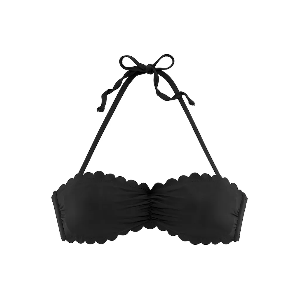 LASCANA Bandeau-Bikini-Top »Scallop« Mit Gelaserter Wellenkante Bestellen