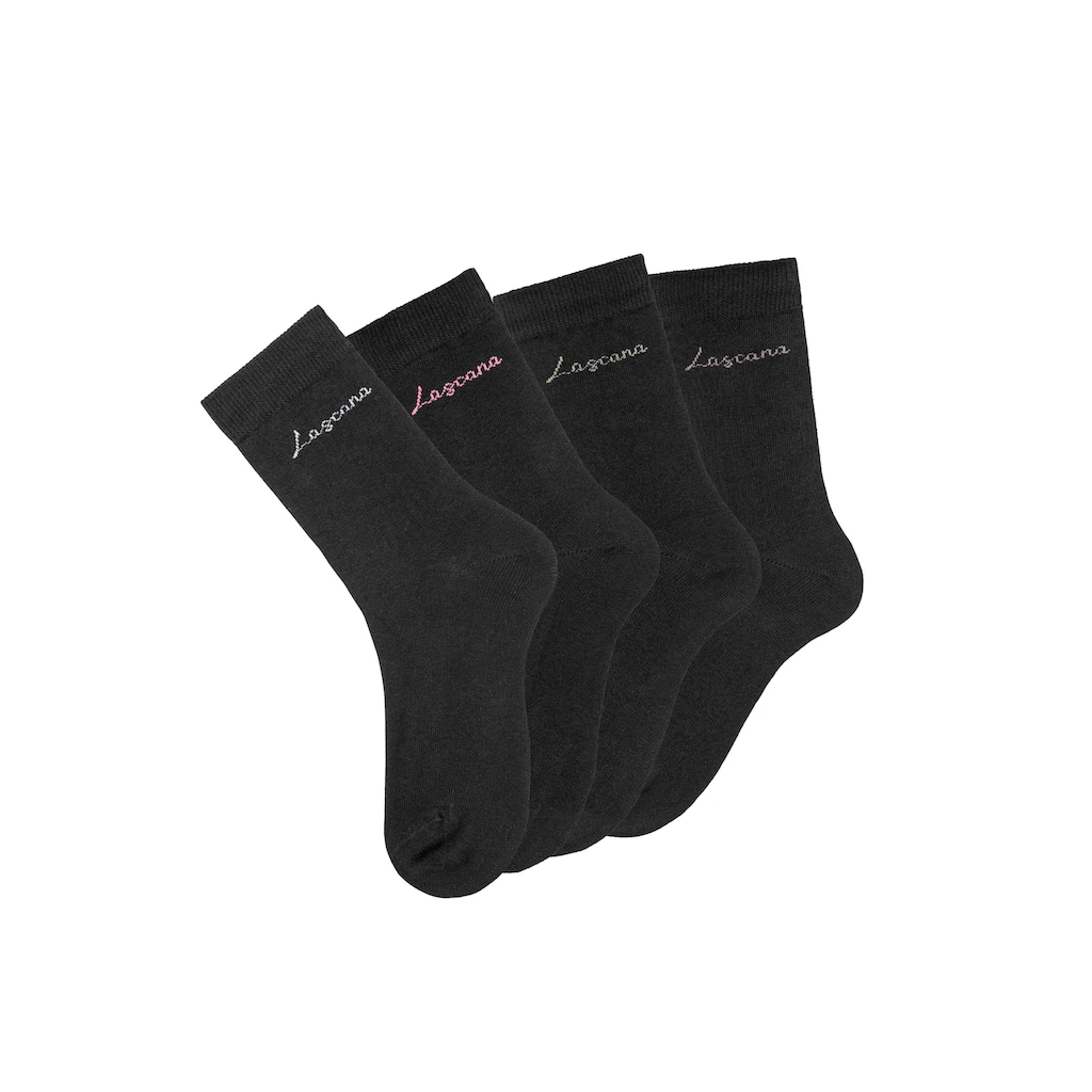 LASCANA Basicsocken (Box 4 Paar) In Ansprechender Geschenkbox