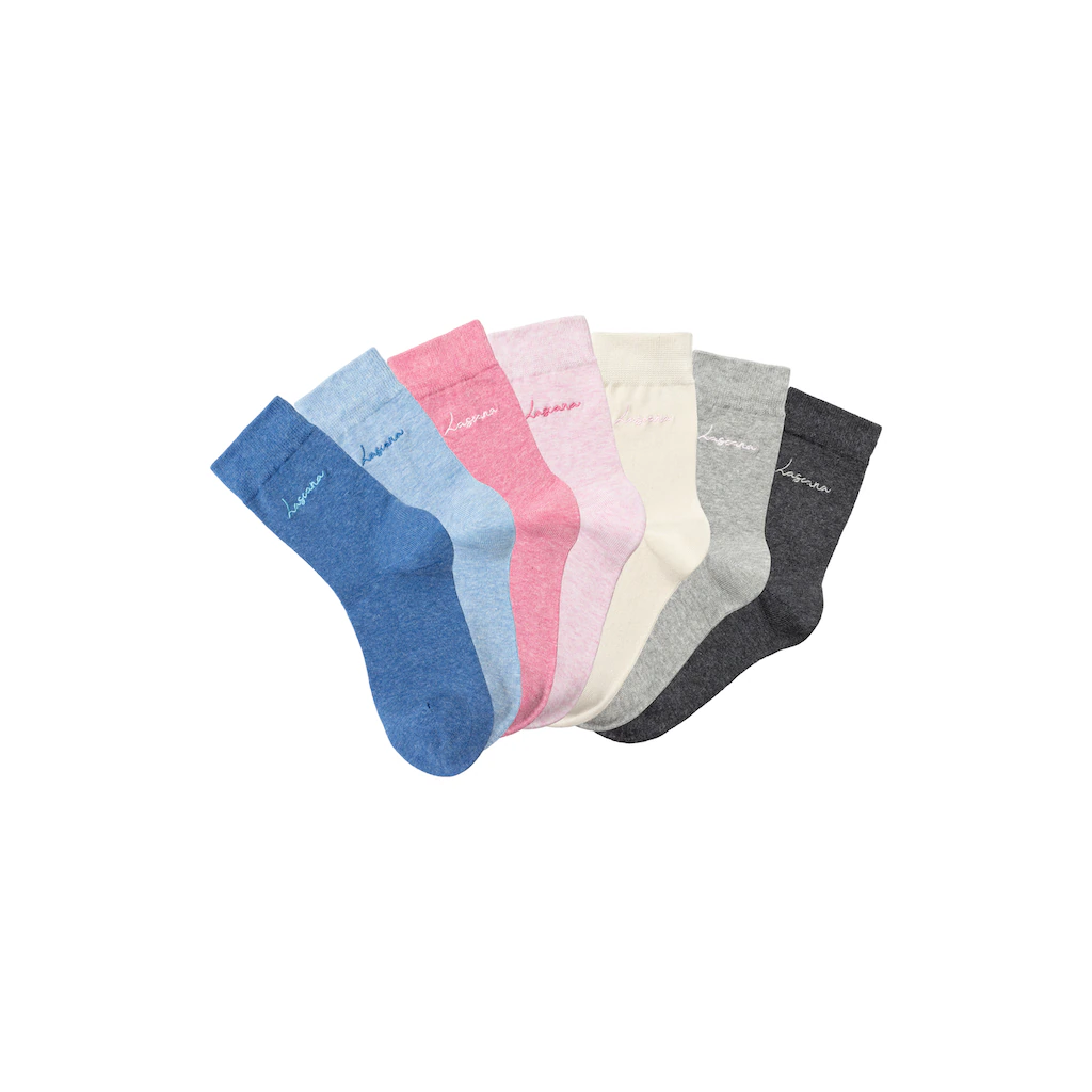 LASCANA Basicsocken (Box 7 Paar) mit hochwertiger Logo Stickerei bestellen