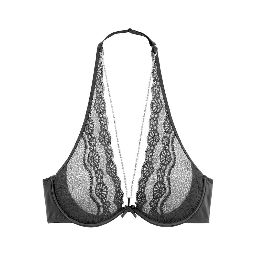 LASCANA Belle Affaire Neckholder-BH Mit Abnehmbarer Strasskette Sexy Dessous Reizwäsche ▷ Für