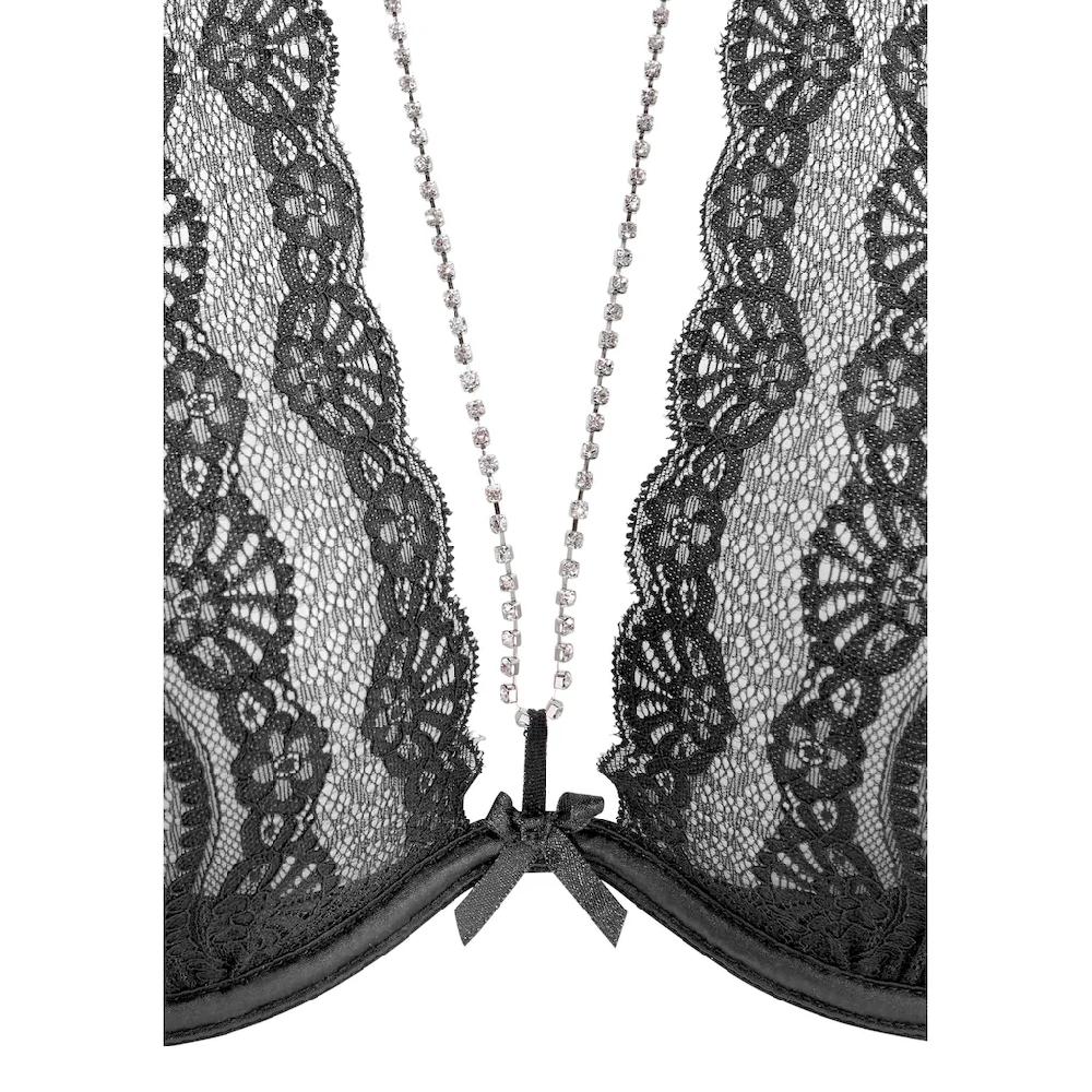 LASCANA Belle Affaire Neckholder-BH Mit Abnehmbarer Strasskette Sexy Dessous Reizwäsche ▷ Für