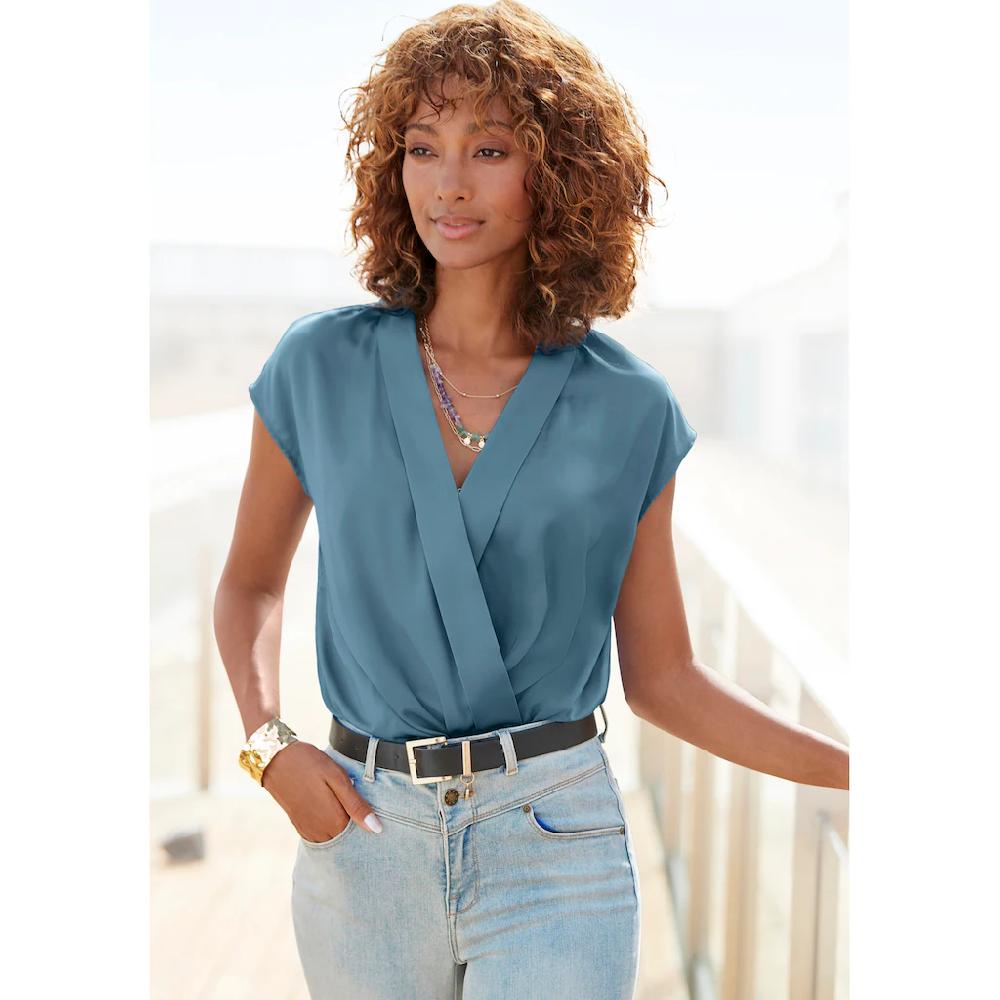 LASCANA Blusenbody in ärmelloser Form elegant Businessmode Basic