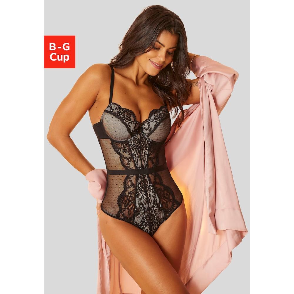 LASCANA Body aus floraler Spitze und Soft-Mesh sexy Dessous ▷ für