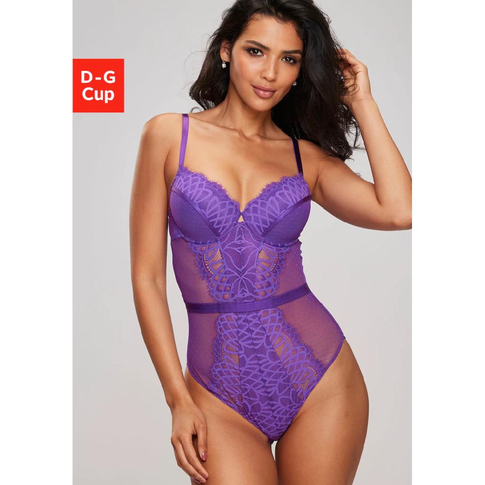 LASCANA Body »Cara« aus filigraner Spitze und Soft-Mesh anteilig aus recyceltem Material online kaufen