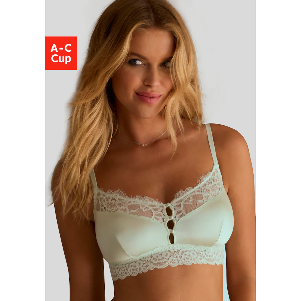 LASCANA Bralette-BH »Alana« ohne Bügel aus edler Qualität mit hohem Seidenanteil Dessous ▷ für