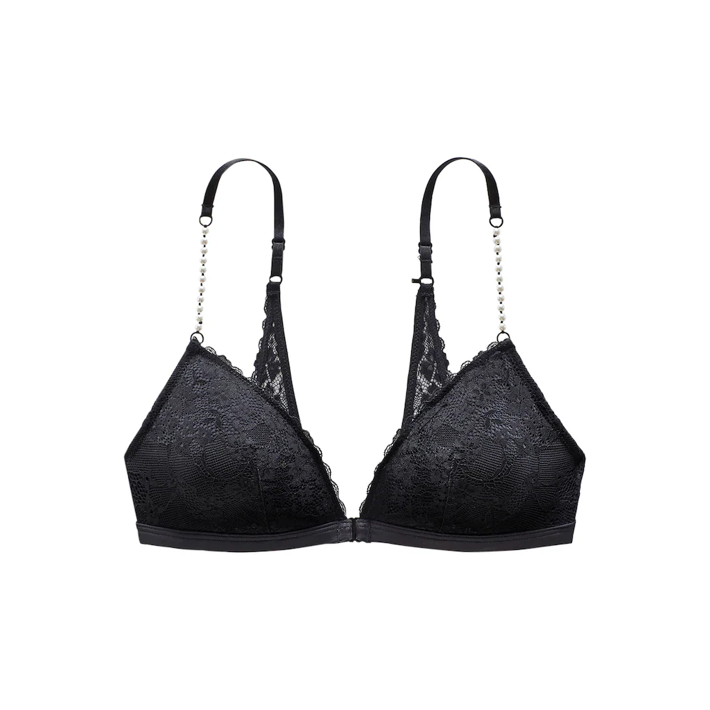 LASCANA Bralette Ohne Bügel Mit Extravaganten Perlen-Trägern Sexy Dessous Kaufen
