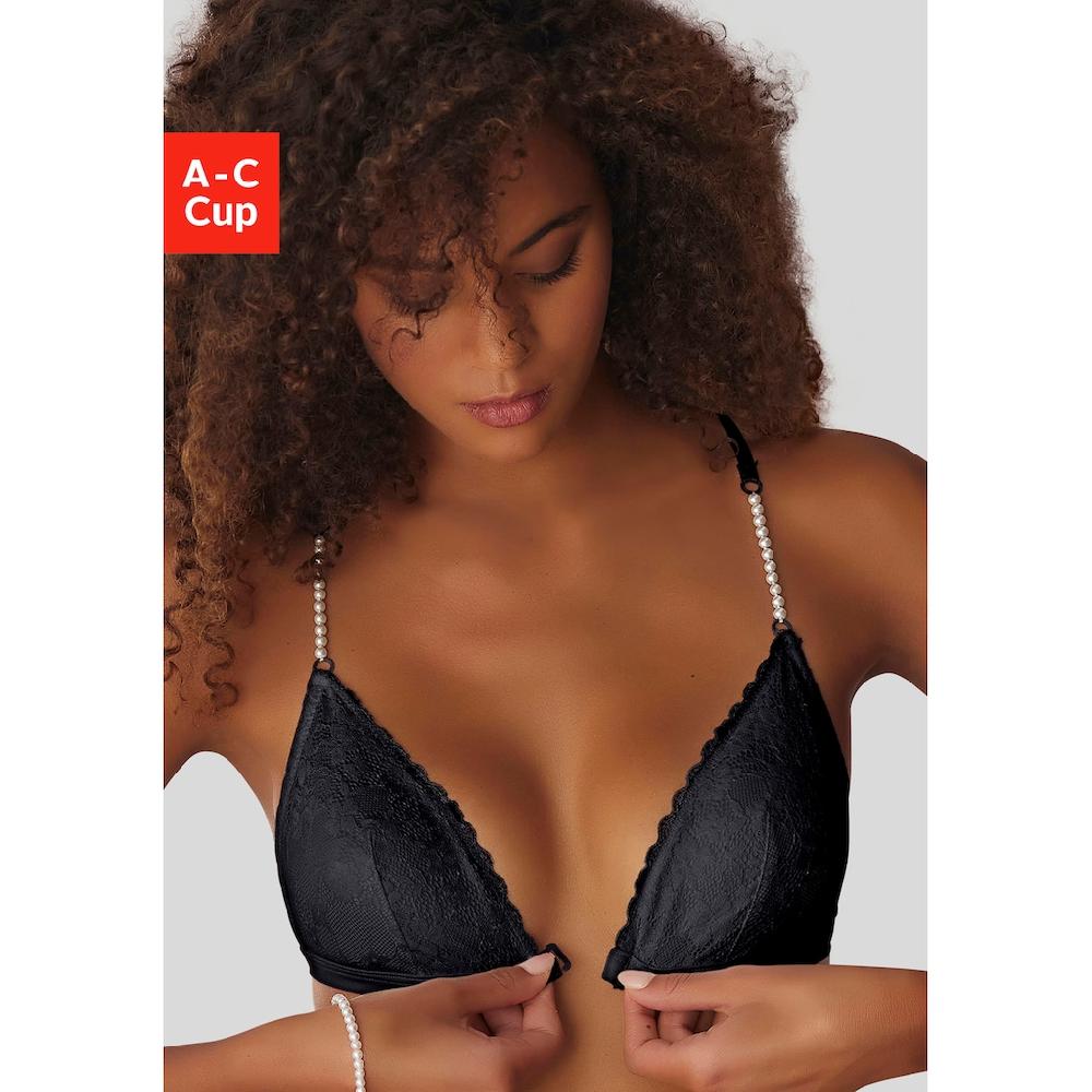 LASCANA Bralette ohne Bügel mit extravaganten Perlen-Trägern sexy Dessous kaufen