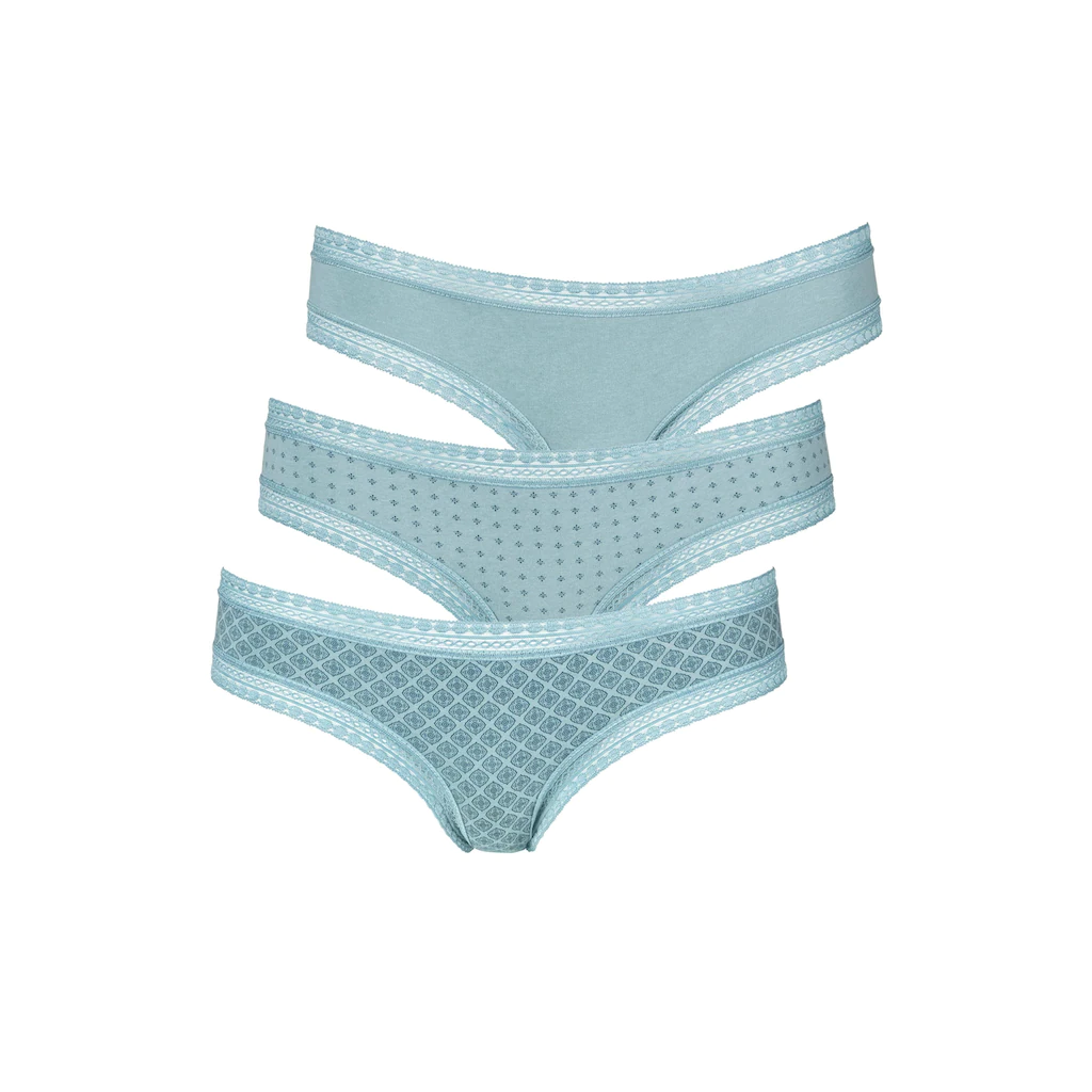 LASCANA Brasilslip (3er-Pack) aus elastischer Baumwolle mit weicher Spitze online kaufen