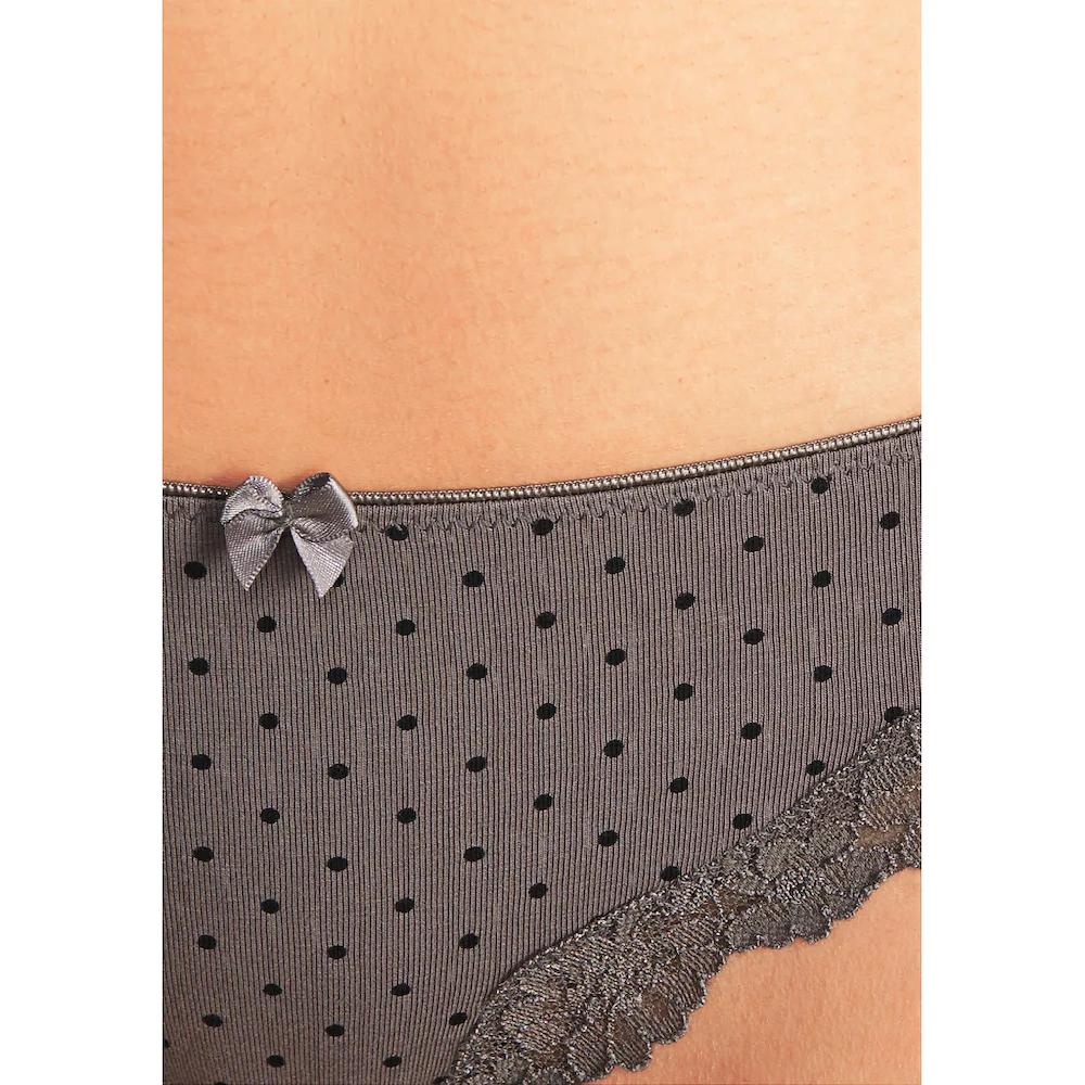 LASCANA Brasilslip (3er-Pack) Aus Elastischer Baumwolle Mit Zarter Spitze Online Bestellen