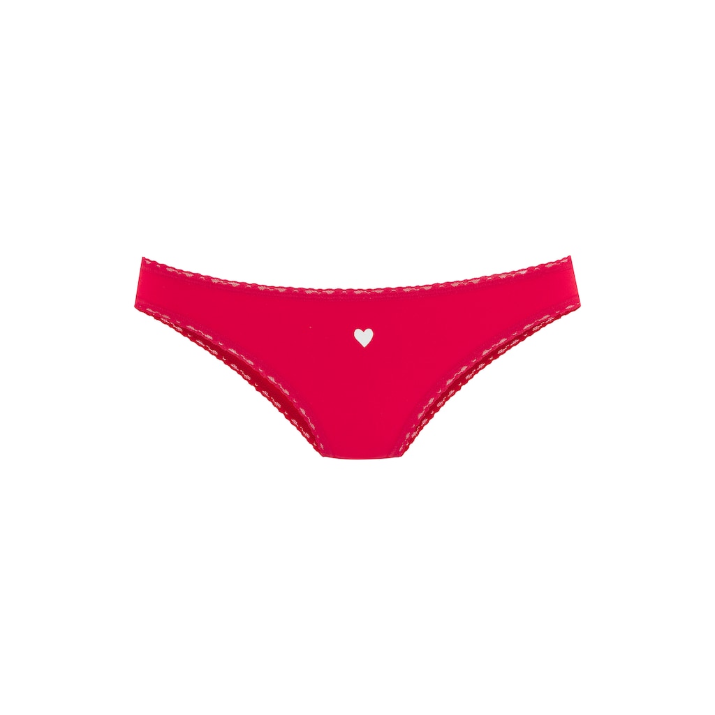 LASCANA Brasilslip (5er-Pack) Mit Süßen Herzchen-Prints Und Aus Elastischer Baumwoll-Qualität Online Kaufen