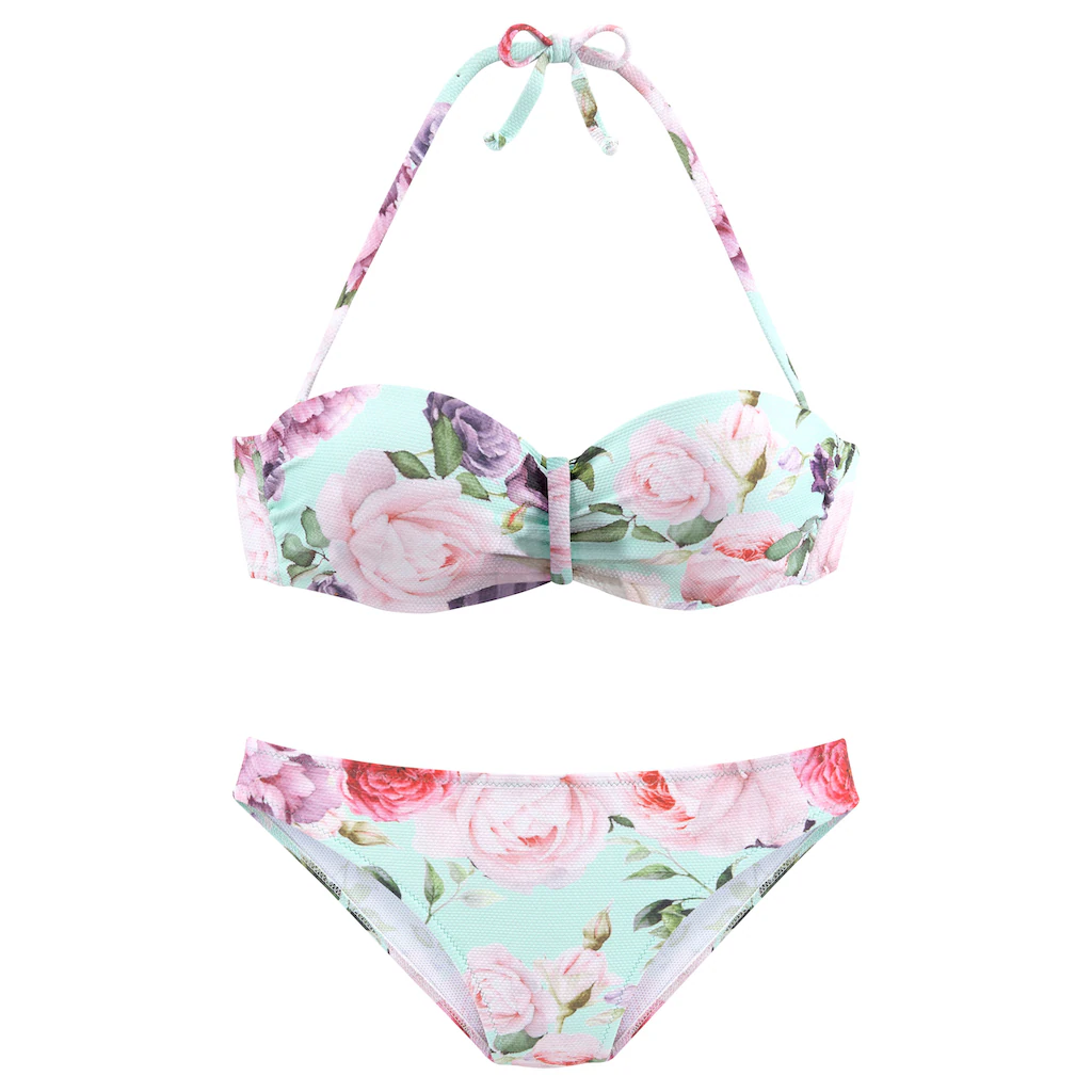 LASCANA Bügel-Bandeau-Bikini Bedruckt Aus Strukturware Bestellen