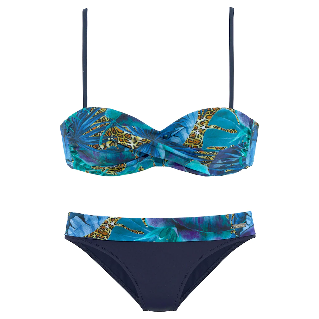 LASCANA Bügel-Bandeau-Bikini Mit Dschungel-Optik Kaufen