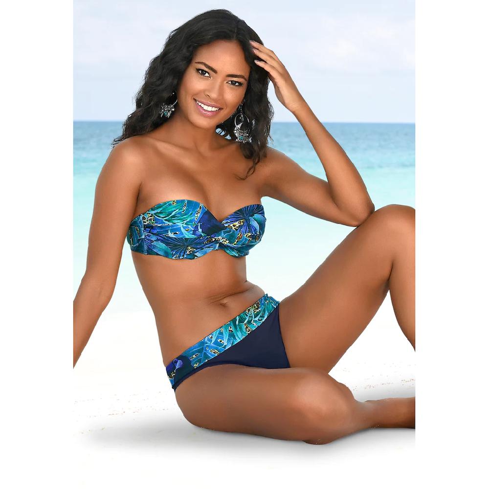 LASCANA Bügel-Bandeau-Bikini mit Dschungel-Optik kaufen