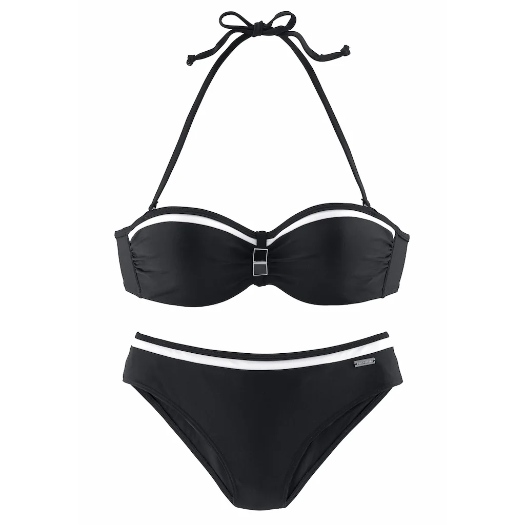 LASCANA Bügel-Bandeau-Bikini Mit Kontrastdetails Online Bestellen