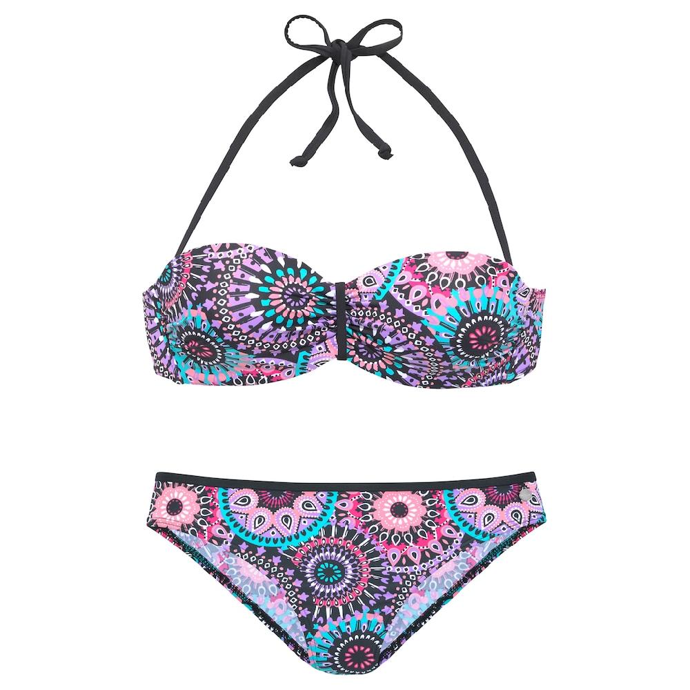 LASCANA Bügel-Bandeau-Bikini Mit Kontrastfarbigen Details Online Kaufen
