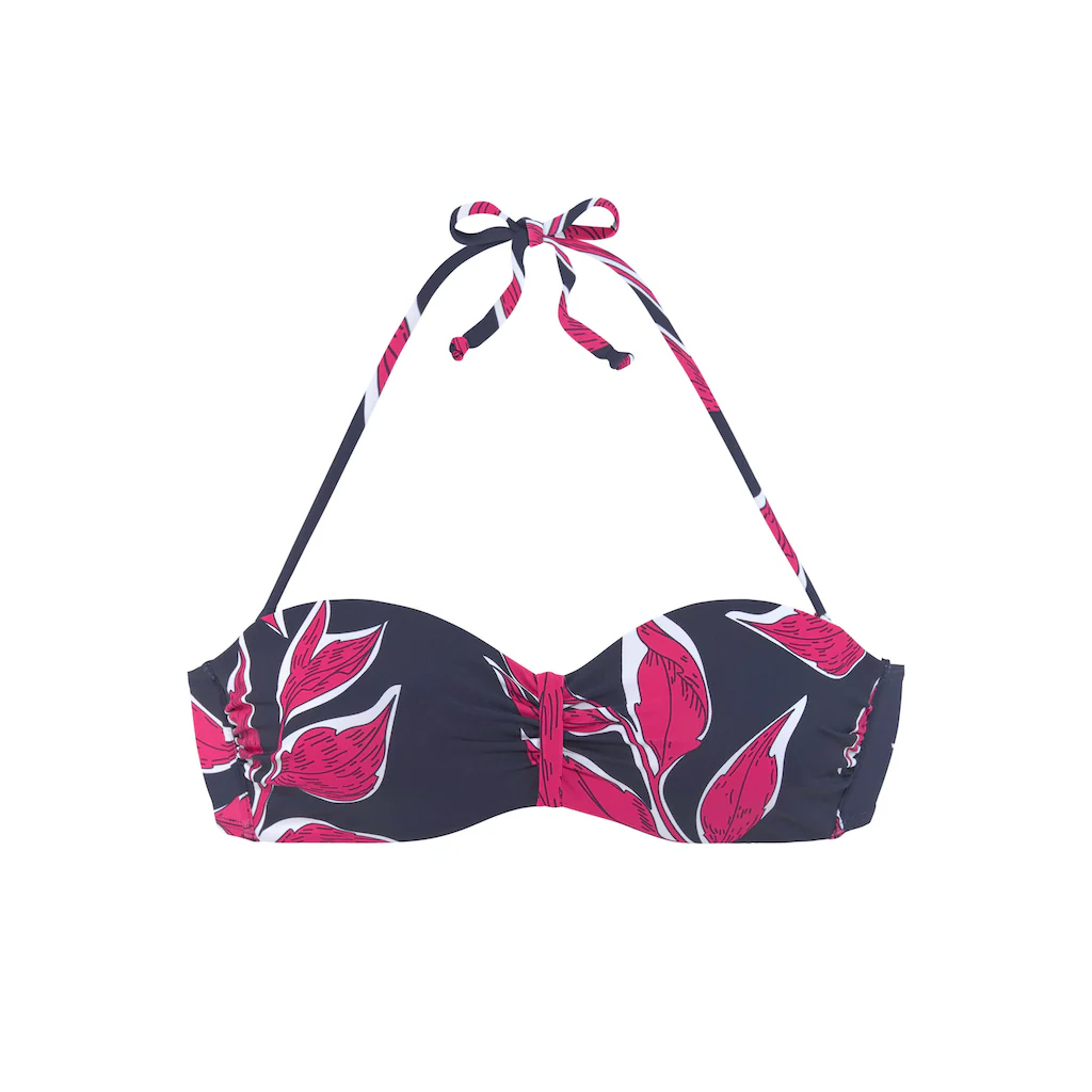 LASCANA Bügel-Bandeau-Bikini-Top »Cataleya« (1 St.) Im Blätter-Design ▷ Für