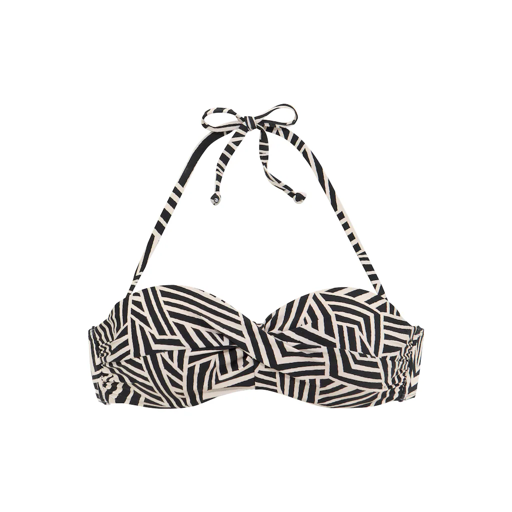 LASCANA Bügel-Bandeau-Bikini-Top »Cleo« Mit Geometrischem Druck Kaufen