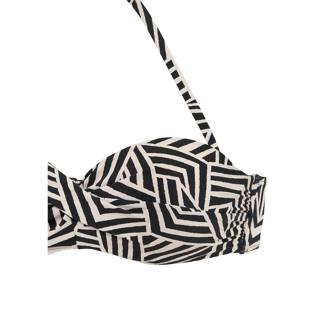 LASCANA Bügel-Bandeau-Bikini-Top »Cleo« Mit Geometrischem Druck Kaufen