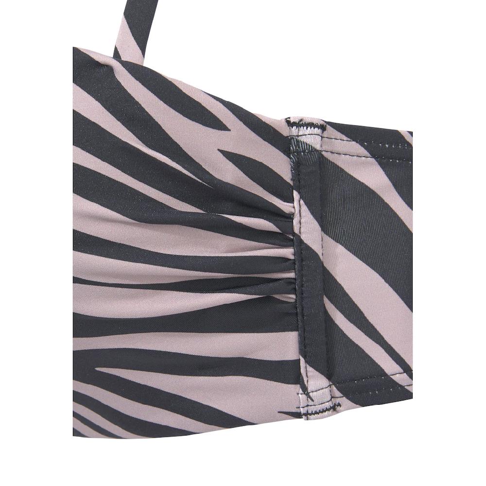LASCANA Bügel-Bandeau-Bikini-Top »Kaa« Mit Animal-Design ▷ Für