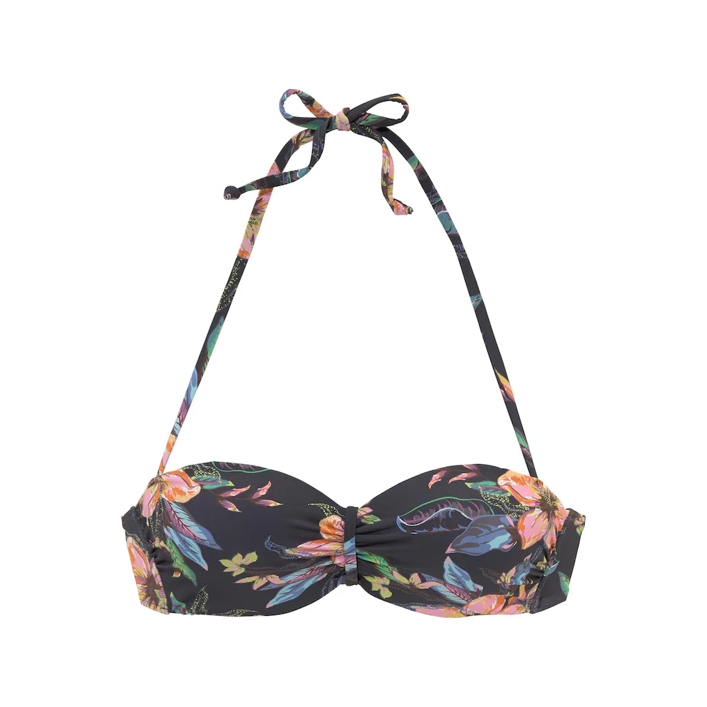 LASCANA Bügel-Bandeau-Bikini-Top »Malia« Mit Tropischem Print Bestellen