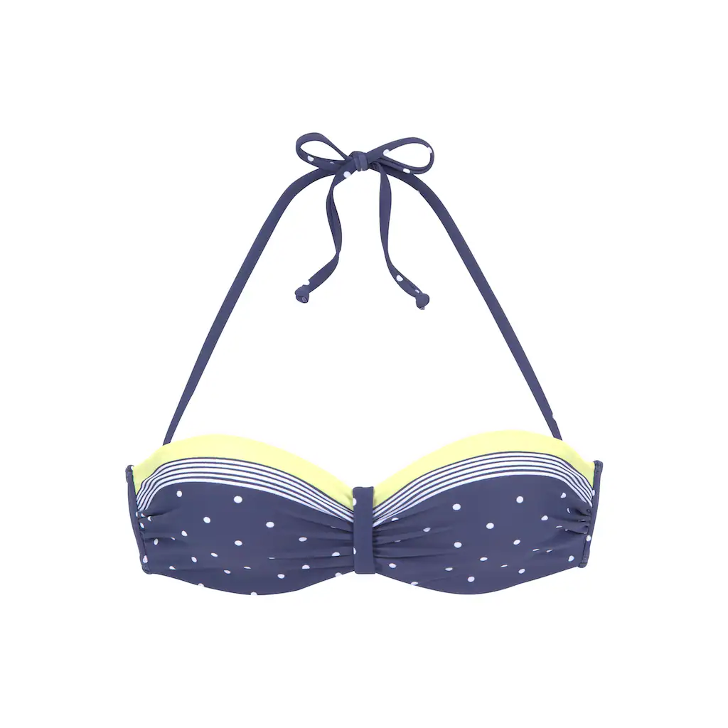 LASCANA Bügel-Bandeau-Bikini-Top »Monri« Mit Kontrastfarbenem Detail Online Bestellen