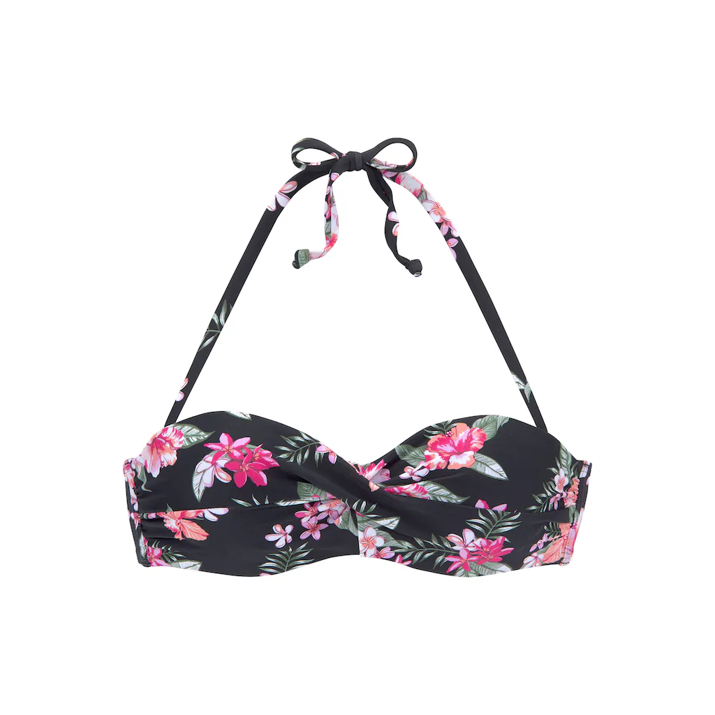 LASCANA Bügel-Bandeau-Bikini-Top »Santini« Im Floralen Design Bestellen