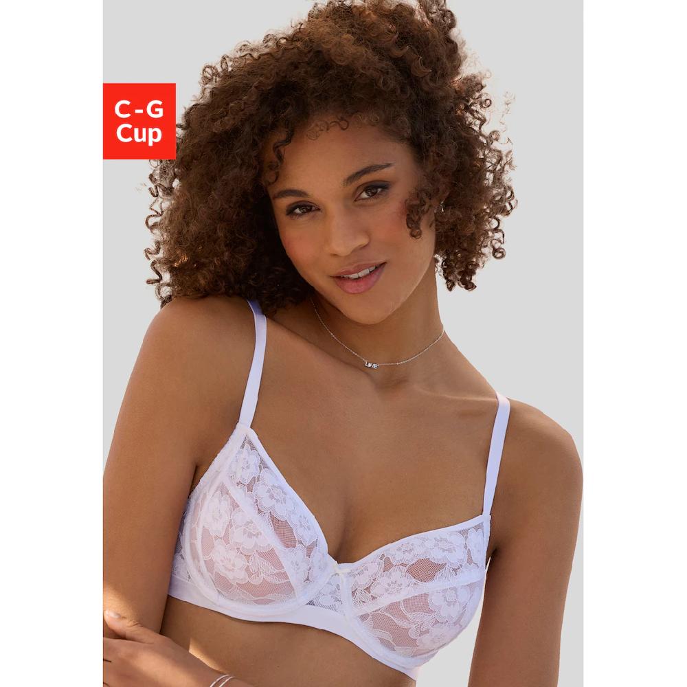 LASCANA Bügel-BH aus zarter elastischer Jacquardspitze und feinem Mesh sexy Dessous bestellen