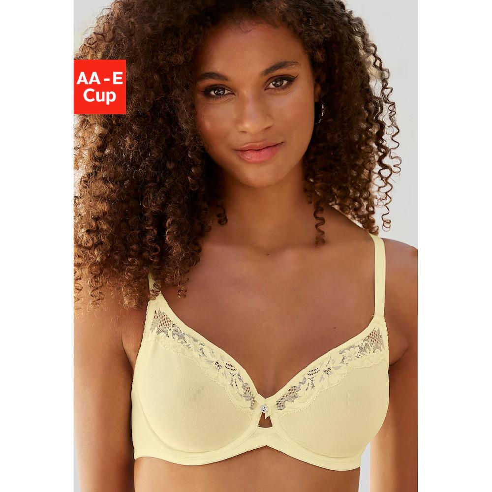 LASCANA Bügel-BH mit feiner Spitzenborte und Zierschleife vorne Dessous kaufen
