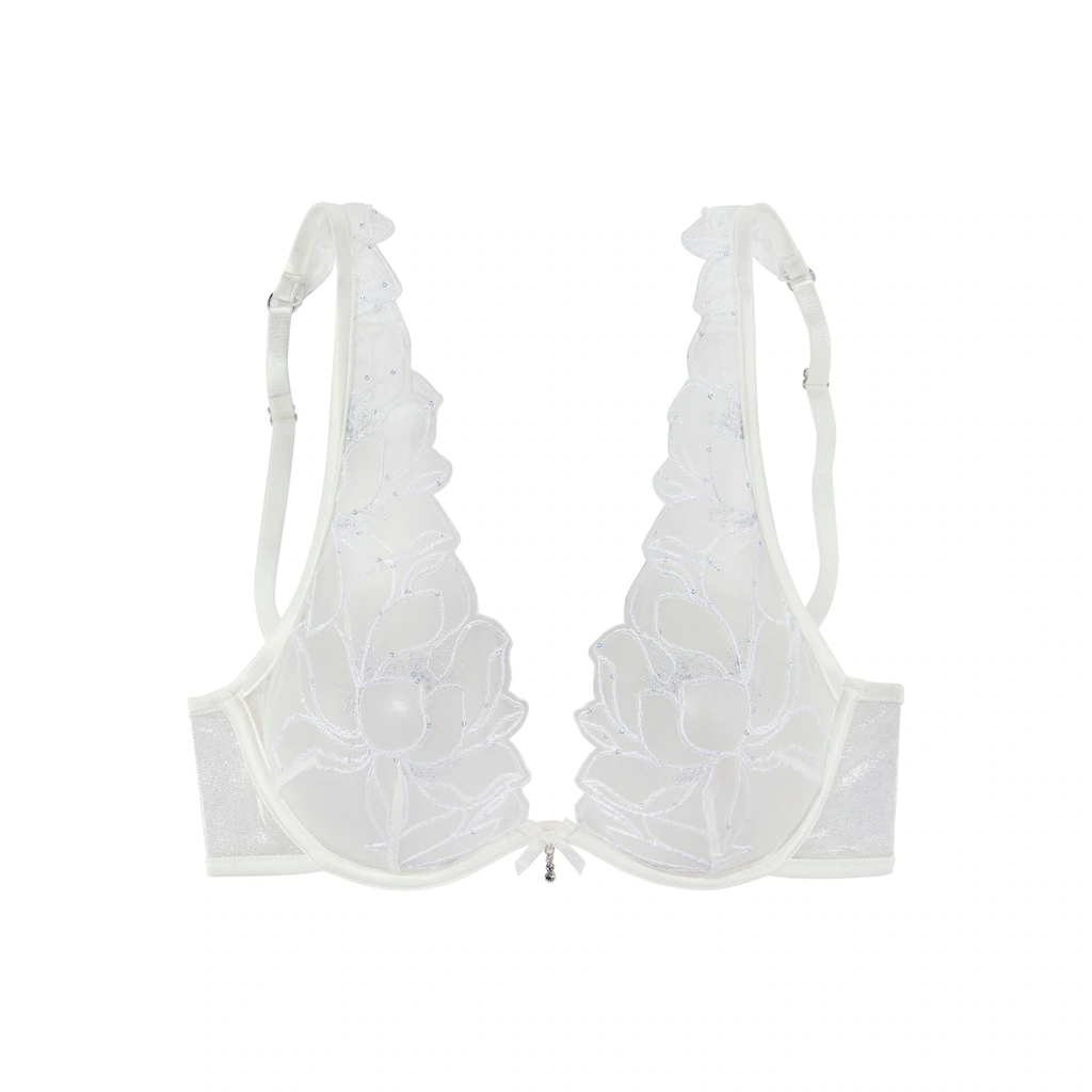 LASCANA Bügel-BH Mit Leicht Transparenter Spitze Mit Feinen Glitzerdetails Dessous ▷ Für