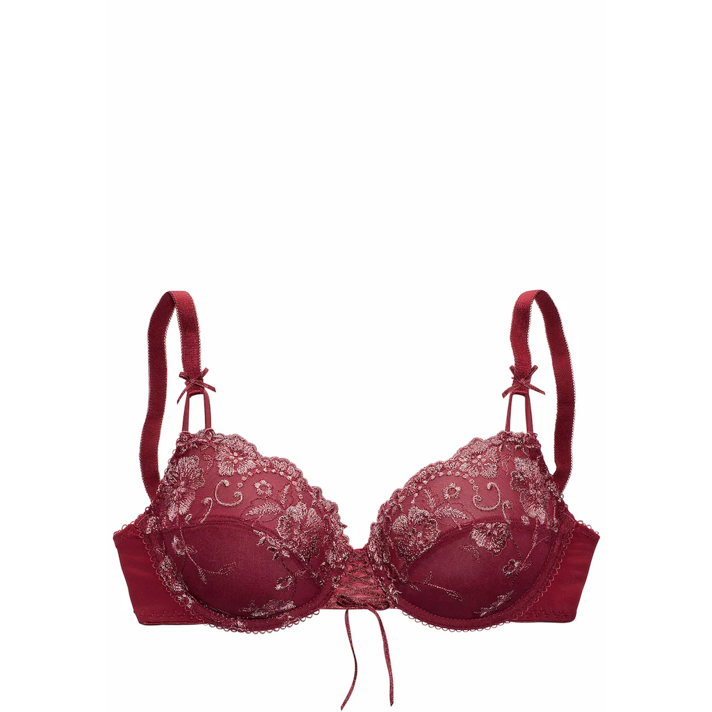 LASCANA Bügel-BH »Wanda« Mit Zierschnürung Und Stickerei Spitze Dessous ▷ Für