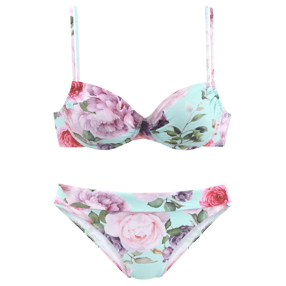 LASCANA Bügel-Bikini Bedruckt Aus Strukturware ▷ Für